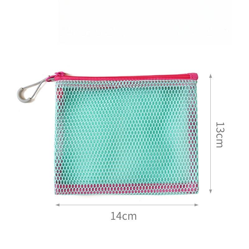 Mesh Travel Cosmetic Bag Portable Makeup Storage Bag Purses Women Large Capacity Zipper Make Up Organizer Storage Clutch