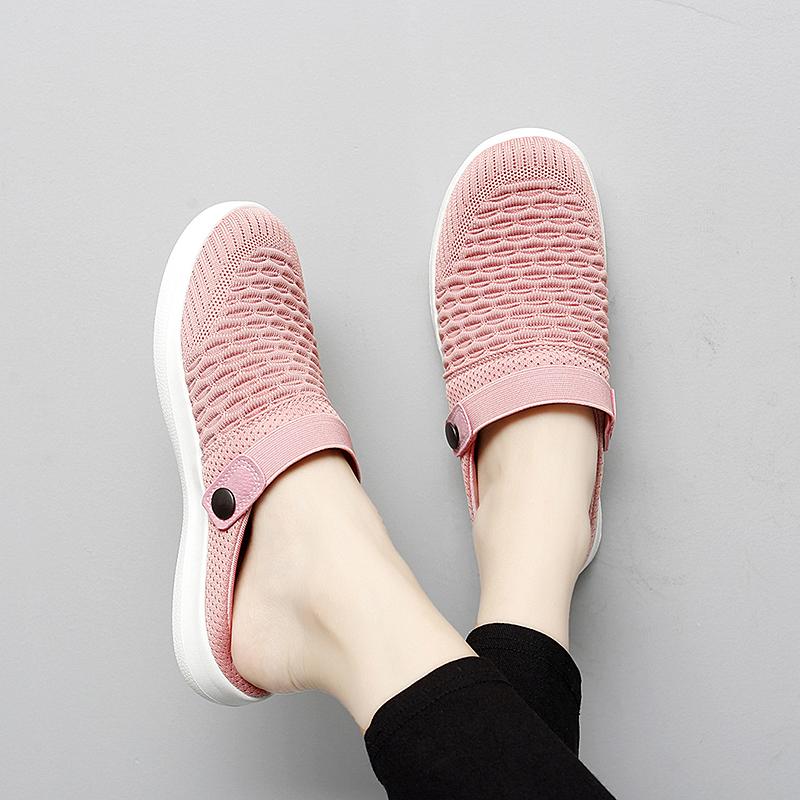 Women Slippers Casual Men Color Sandals Backless Summer Slip On Clogs Black Lightweight Couple Beach Shoes Large Size