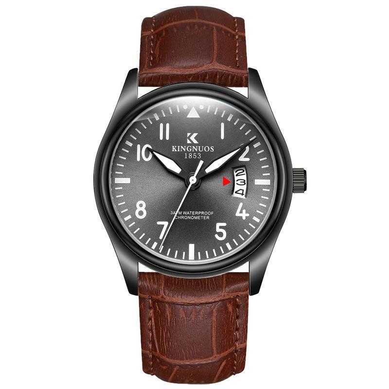 Topmarke Klassische Mode Herren Stahlband Kalenderuhr Neu Leuchtend Wasserdicht Große Zifferblattuhr Studentenuhr