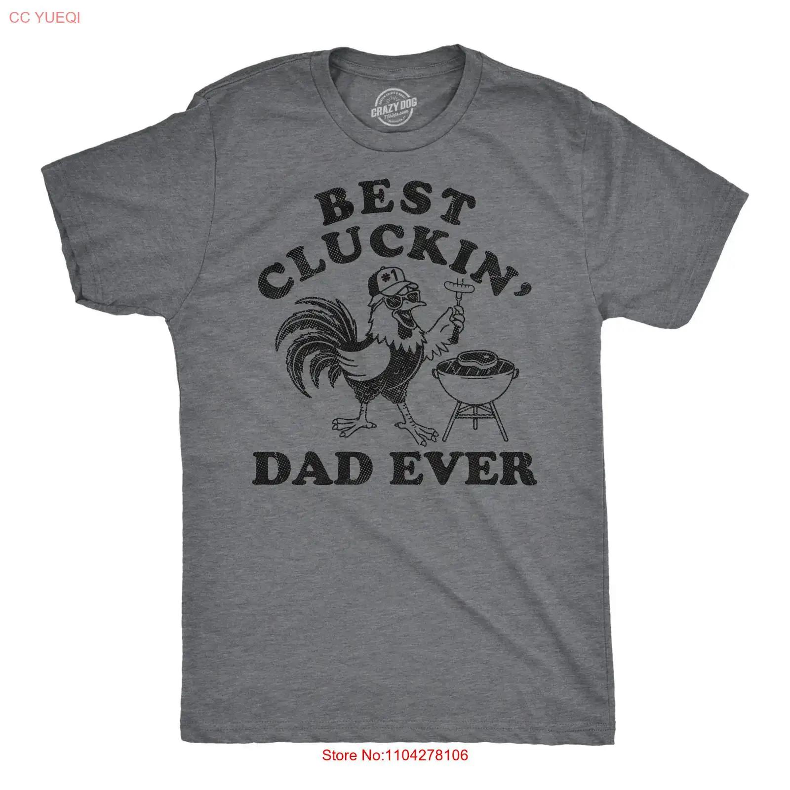 

Mens Funny T Shirt Best Cluckin Dad Ever Sarcastic Fathers Day Novelty vintage Washed streetwear Casual fashion Stretched 5XL різнокольоровий