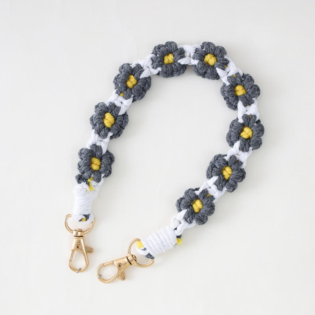 Nordic Style Hand-woven Small Daisies Cute Flowers Stanley Water Cup with Water Cup Rope Cup Cover Silicone Ring