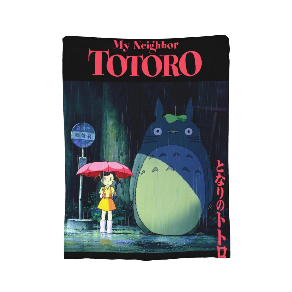 Traditional Nekobasu Knitted Blankets Japanese T-Totoros Catbus Fleece Throw Blanket Bedding Couch Portable Soft Warm Bedspreads