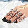 New Open Water Drop Joint Ring Hollow Love Ring 15 Piece Set Ring Jewelry