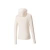 Anta Comfortable Simple Breathable Solid Color Casual Versatile Hooded Sun Protection Jacket Women Jacket Corn-White 162527707-1