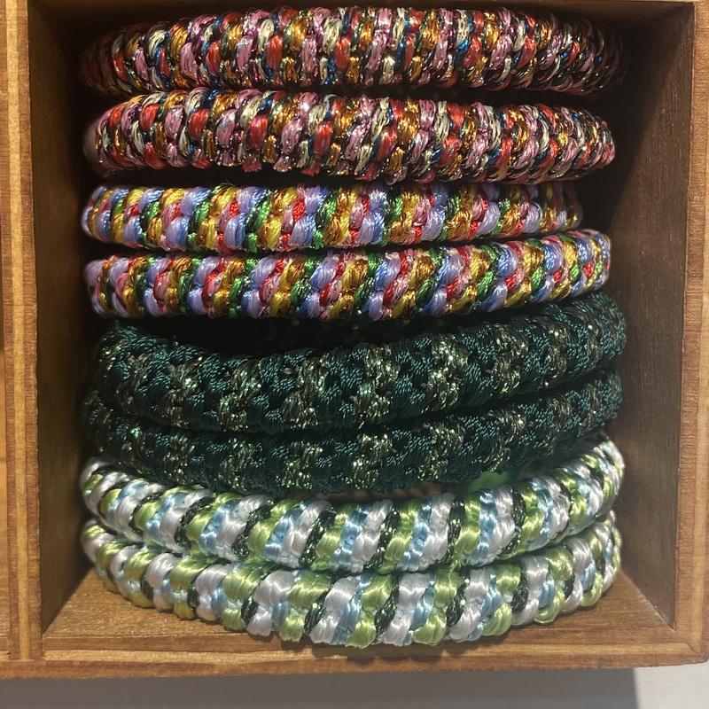 8 szt./partia damskie modne kolorowe gumki do włosów na Bransoletkę dziewczęce elastyczna gumka do włosów knekki sznurek do włosów knekki haar elastiek