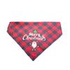 Weihnachten Haustier Haustier Dreieckstuch Karomuster Hund Katze Sabbertuch Bedrucktes Haustiertuch Welpenzubehör Hunde Fliege