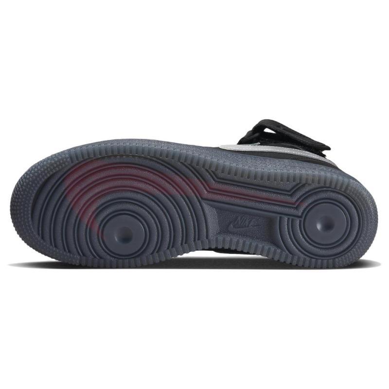 Nike Buty sportowe Air Force 1 Mid Premium 'Black Metallic Silver' DX3061-001