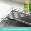 Waterproof Sink Corner Rack Anti-Rust Punch-Free Sponge Drying Rack Hollowed Sink Drain Shelf Bathroom