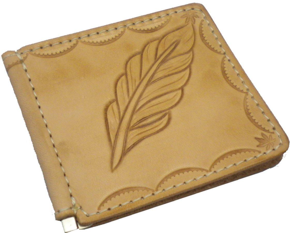 

Cowhide bill leather money feather tanned leather [voodoocats] scissors, clip, carving,