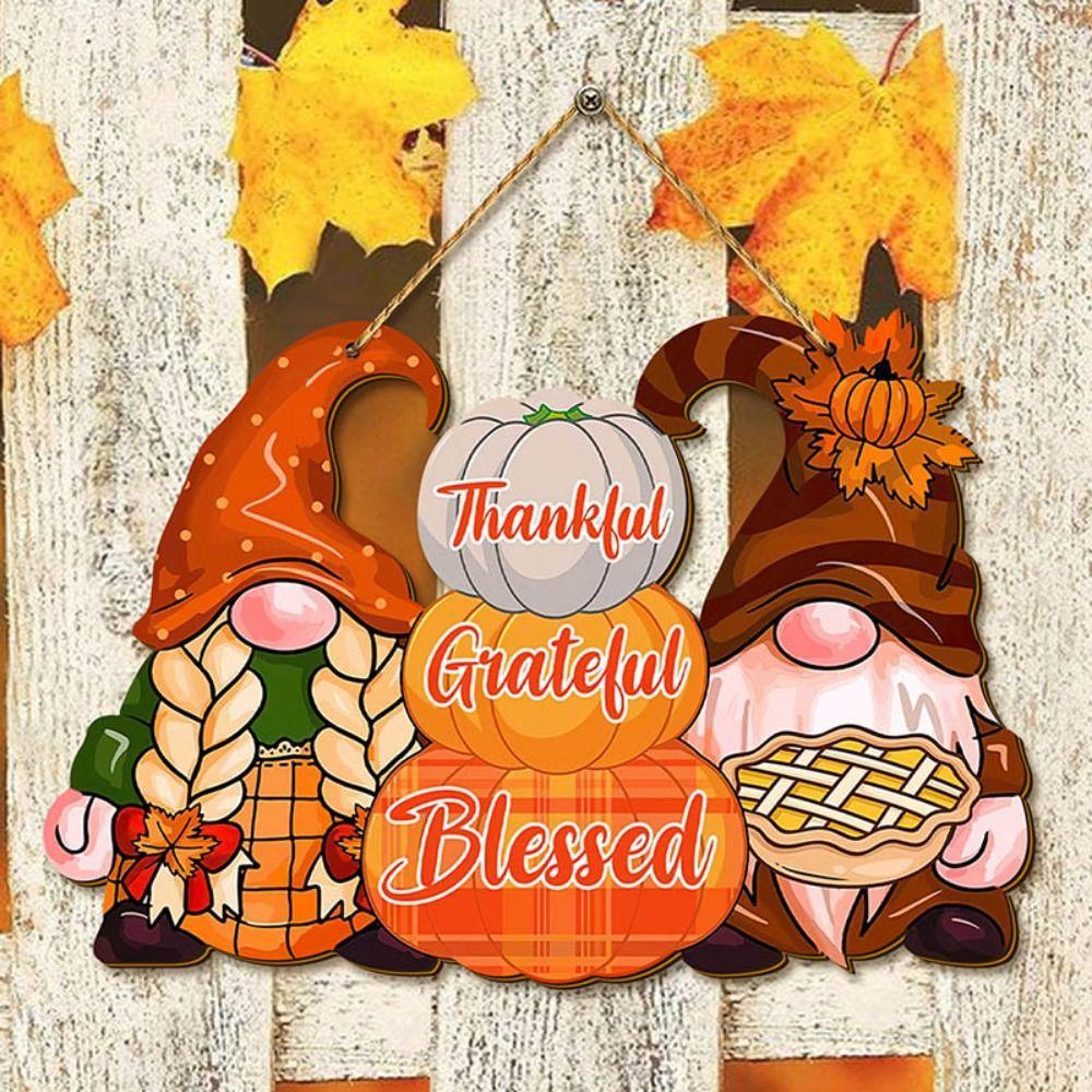 

Exquisite Wooden Tags Double-sided Door Pendant Christmas Door Hanging Decoration Halloween Double-sided