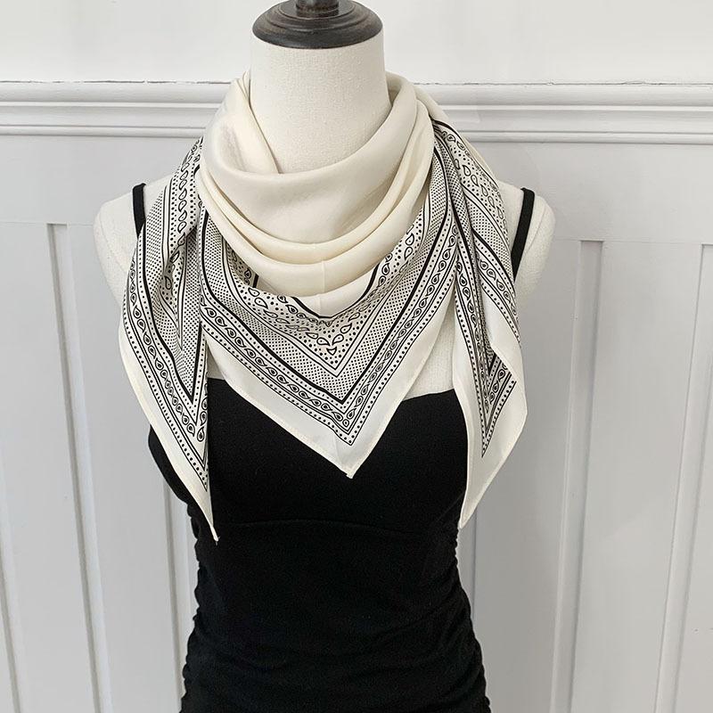 Silk scarf high-end new summer multi-purpose scarf shawl versatile decorative scarf headscarf triangle scarf waist