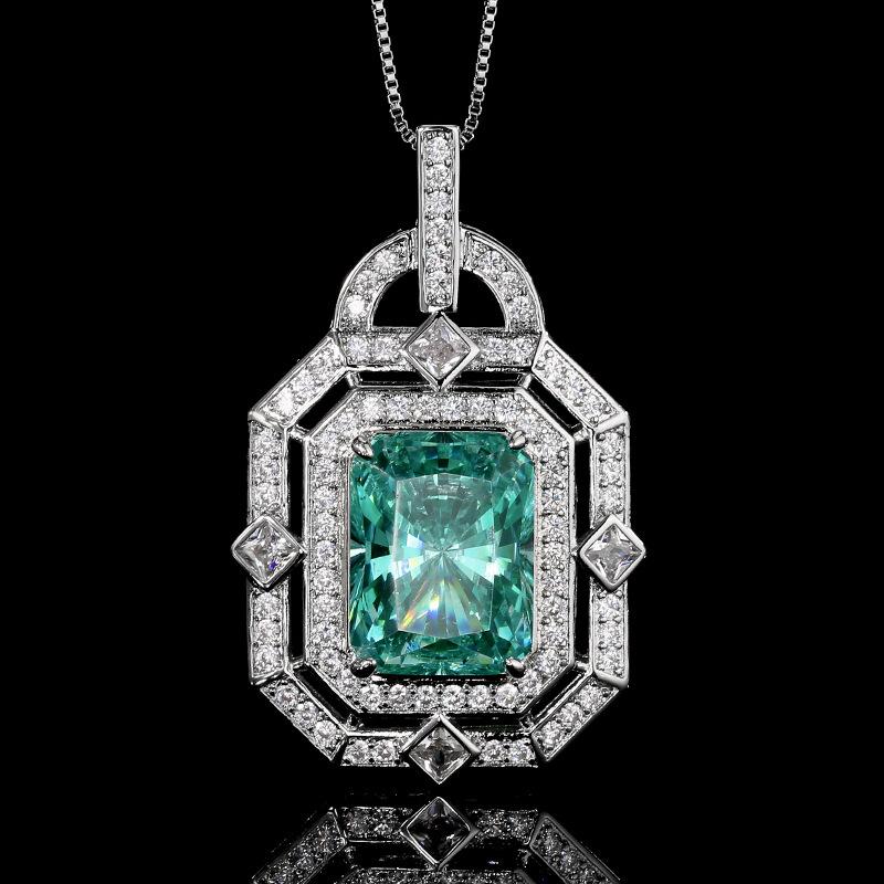 

Jewelry Simulation Red Corundum Para Green Pendant Necklace Main Stone 12 * 16