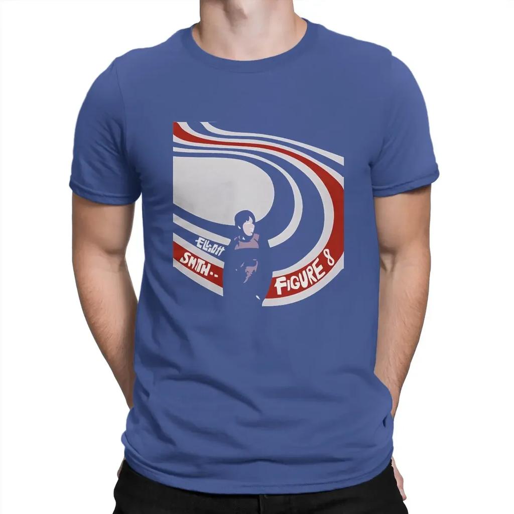 Figure Eight T Shirts Elliott Smith Leisure Tee Shirt Short Sleeve Round Collar T-Shirts Cotton 4XL 5XL Clothing