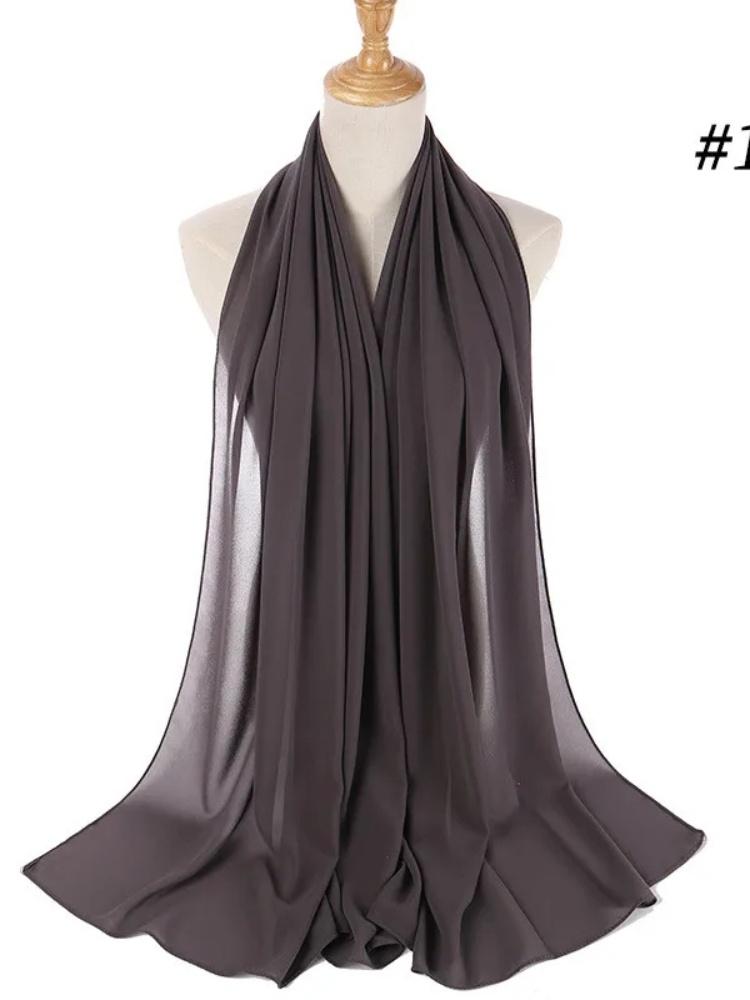 70*180cm bubble chiffon muslim headscarf for women solid color hijab scarf shawls and wraps hijab femme musulman kopftuch