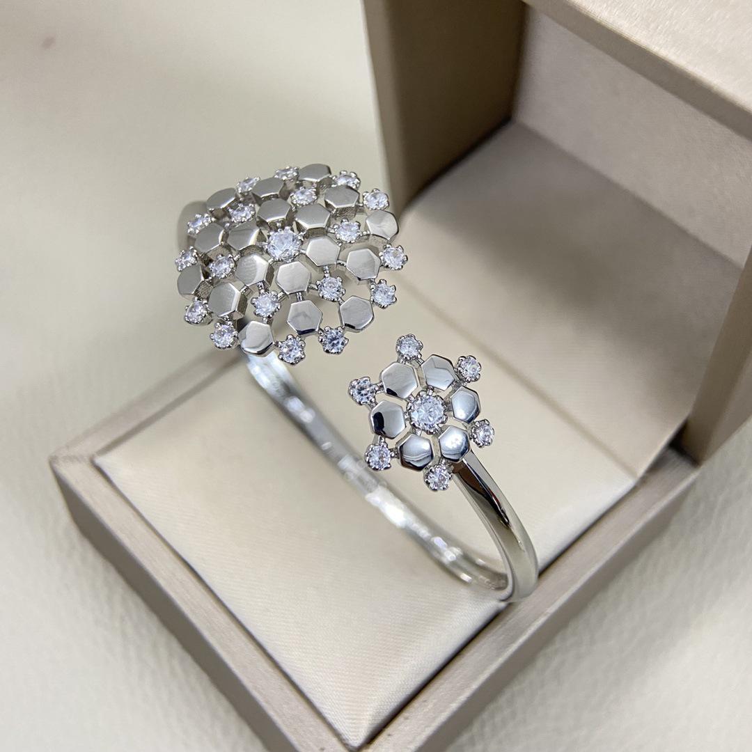 

Шестиугольный медовый сотовый браслет-снежинка для женщин - Элегантный дизайн подсолнуха, ощущение легкой роскоши платиновый