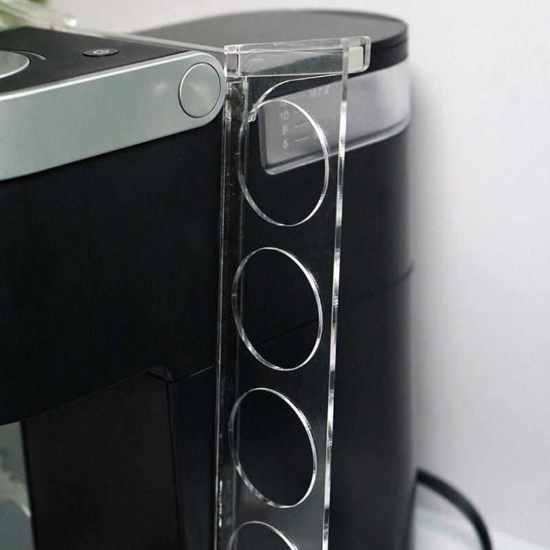 Convenient Coffee Organizer Coffee Pods Stand Coffee Storage Shelf Acrylic Texture Coffee Holder for Kitchen Cabinet