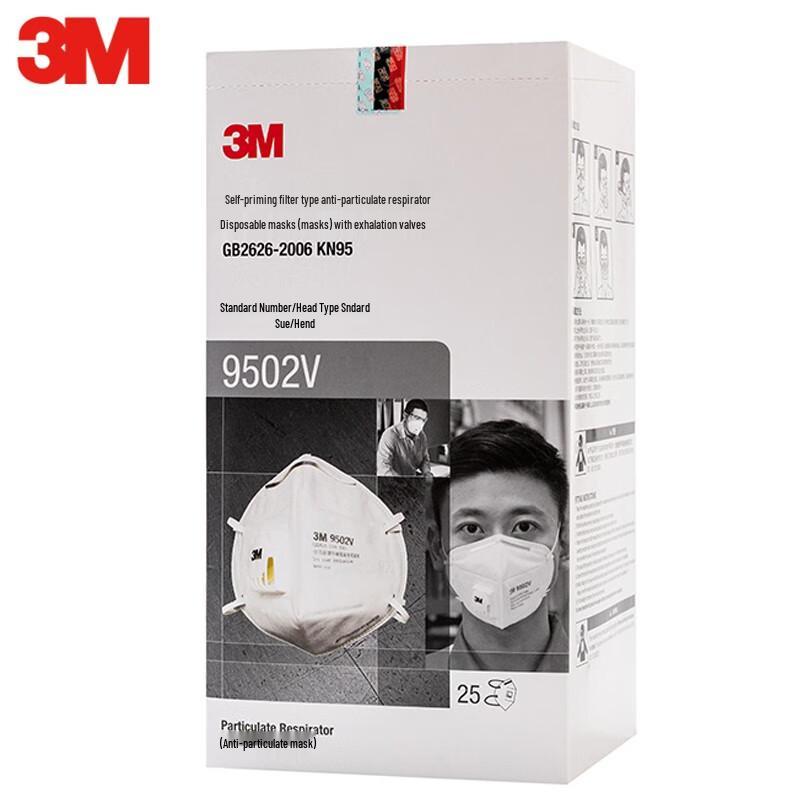3M KN95 Head-Mounted Face Mask with Valve