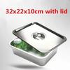 304 Stainless Steel Plate Tray Rectangular Square Oven Tray Baking Pot Dish Deep Japanese Barbecue Bbq Cafeteria Storage Trays