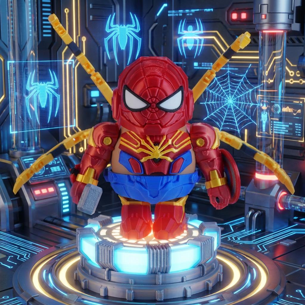 Iron Capybara Hero Magnetic Mecha Spider-Man Capybara Figure Original Capybara Collection Action Figure Toys Gifts for Boys