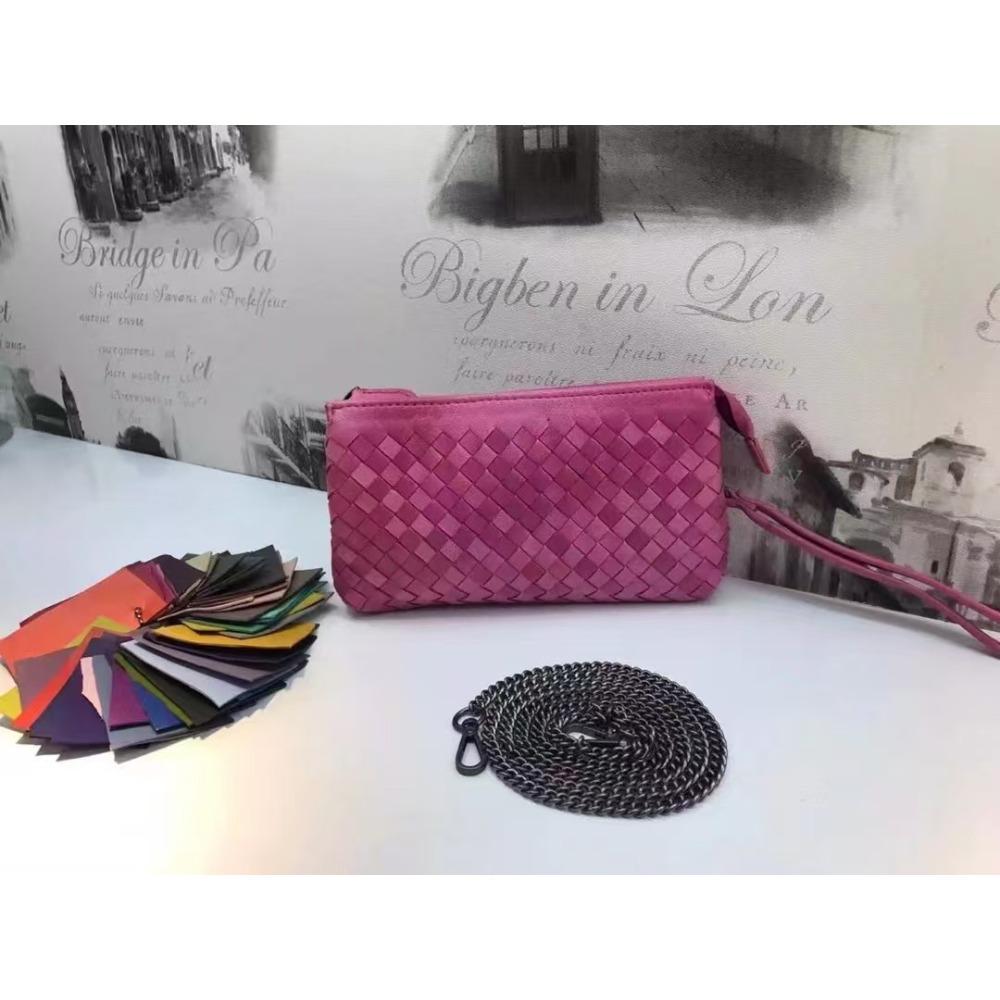 Leather Women's Bag Fashion Women's Bag Pure Hand-woven Hand Bag Woven Bag