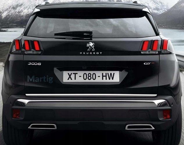 Peugeot 3008 Suv 16- Chromová Lišta Na Víko Tuning