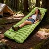 Inflatable Sleeping Pad Built-in Foot Pump Pillow Lightweight Thicken Portable Single Person Outdoor Travel Camping Hiking Air Mattress Sleeping Mat