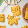 Assorted Cats Shape Cookie Molds Creative Cats Designs Biscuits Baking Stamper for DIY Cookie Making Enthusiasts