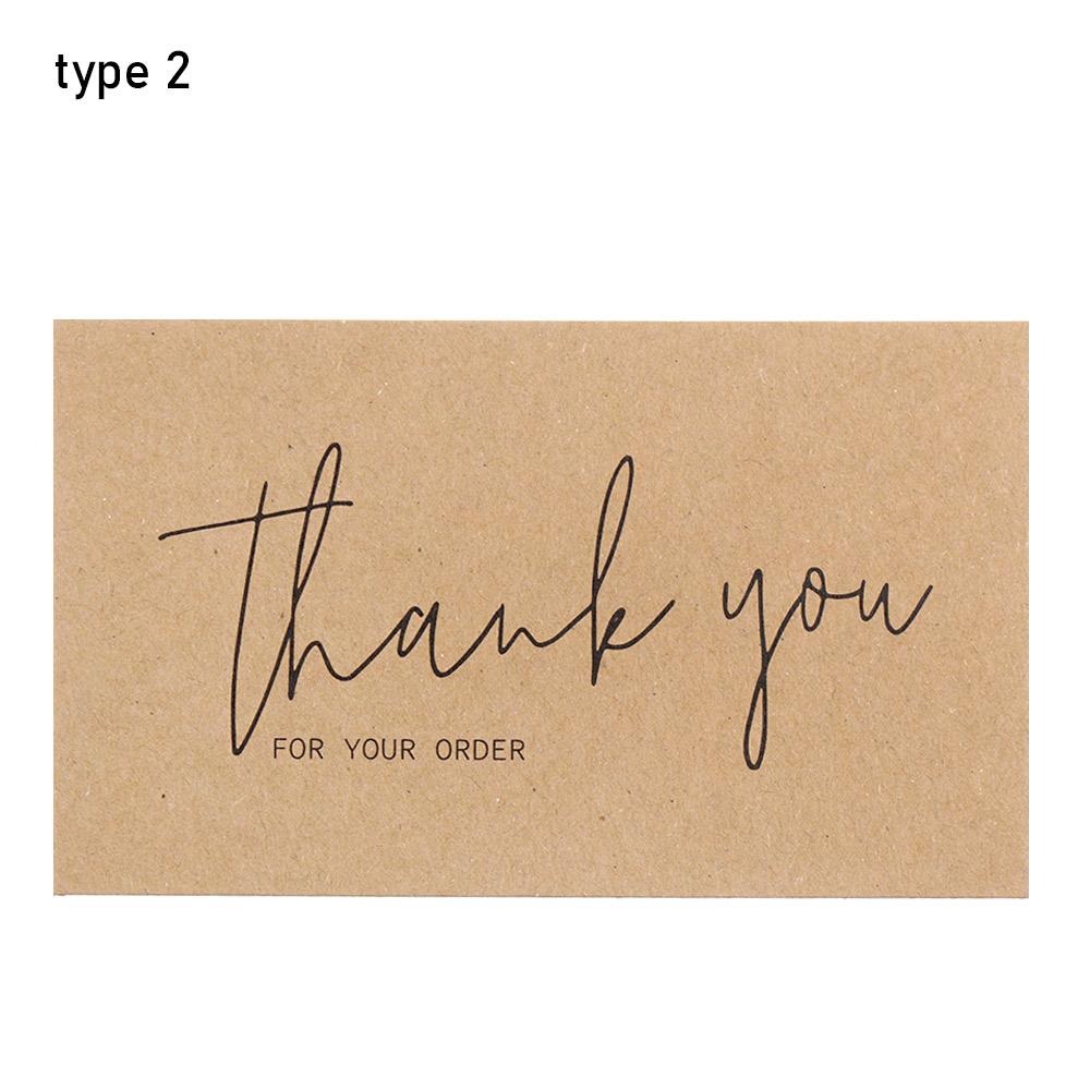 30PCS Online Retail Cardstock Package "Thank You For Your Order" Postcards Greeting Labels Kraft Paper Cards Express Appreciate