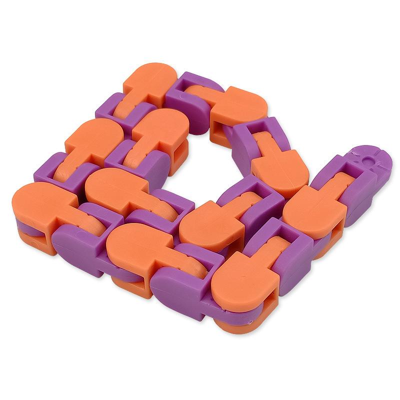 24 Knots Wacky Tracks Snap And Click Fidget Antistress Chain Toy For Children Kids Bike Chain Stress Relief Adult Sensory Gifts