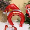 1/5pcs Kids Christmas Inflatable Balloon Headband Headdress Cartoon Santa Claus Elk Pattern Decorative Gifts for Holiday Scenes