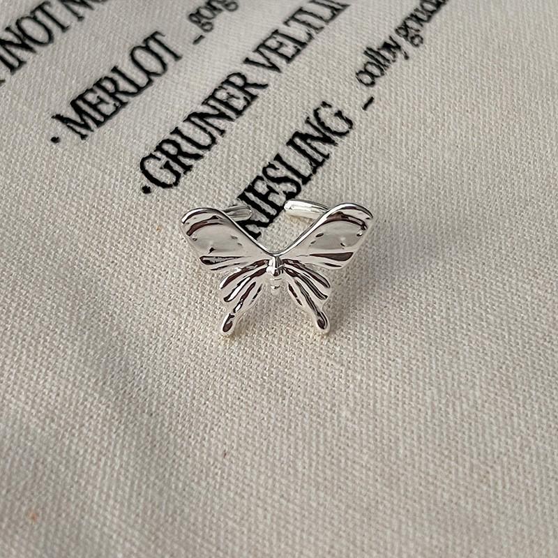 Korean Style Irregular 925 Sterling Silver Women's Versatile Ring, Non-Fading Niche Ins Design