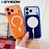 KEYSION Luxury Magnetic Case for MagSafe for iPhone 13 14 15 16 17 Pro Max Air TPU+PC Wireless Charging Shockproof Phone Cover