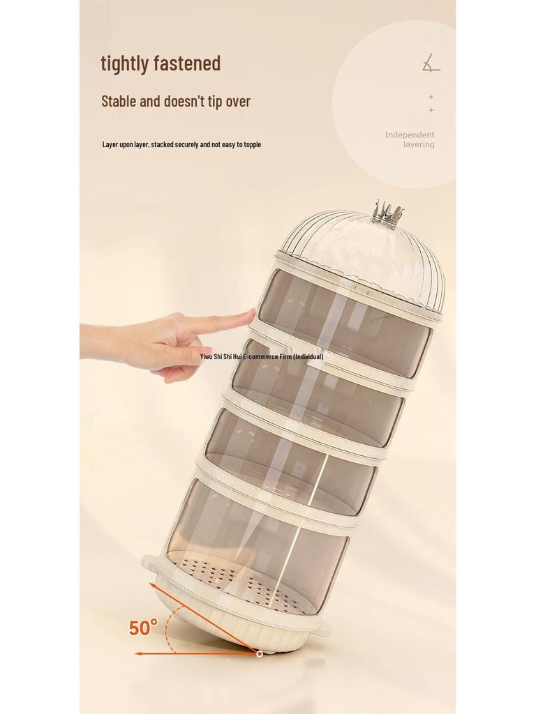 Multi-layer Transparent Food Cover for Dining Table Insulation