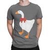 untitled goose game white Graphic 100 Cotton TShirt Untitled Goose Game Tops Tees For Unisex