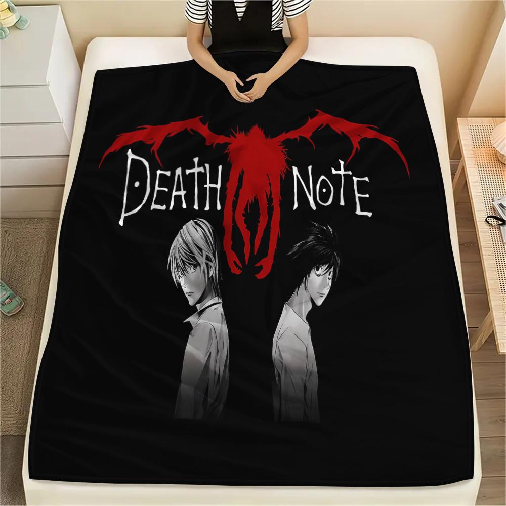 1PC Death Note Print Flannel Blanket, High Quality All Seasons, Home Decor, Warmth and Comfort, Perfect for Christmas Gifts