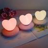 USB Rechargable Romantic Love Heart LED Night Light Touch Control Table Lamp for Valentines Day Anniversary Gift Home Decor