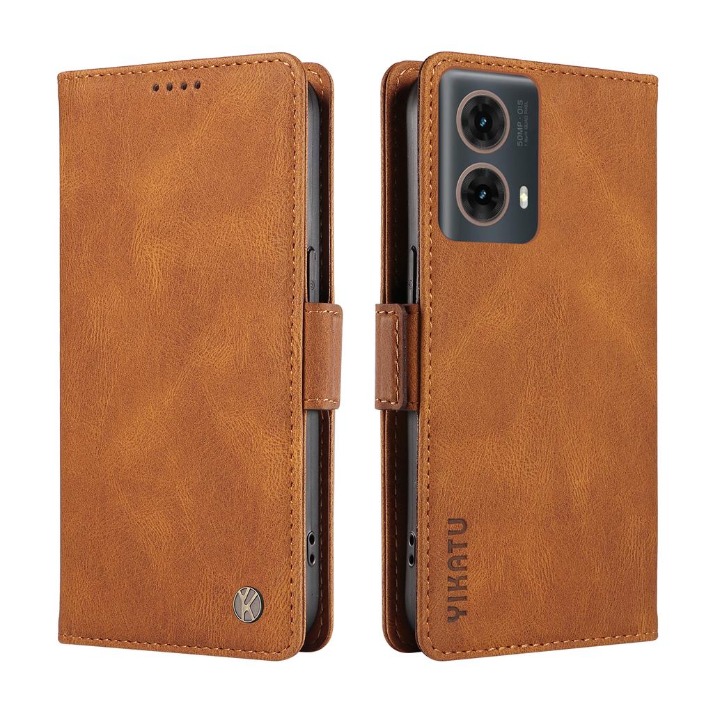 Чохол для телефону-гаманця з гніздами для карток із нубукової PU шкіри з боковою пряжкою для Motorola Moto G53, G14, G32, G54, G84, G34, G04, G24, G04s, E14, Edge 40, Edge 50 Fusion...