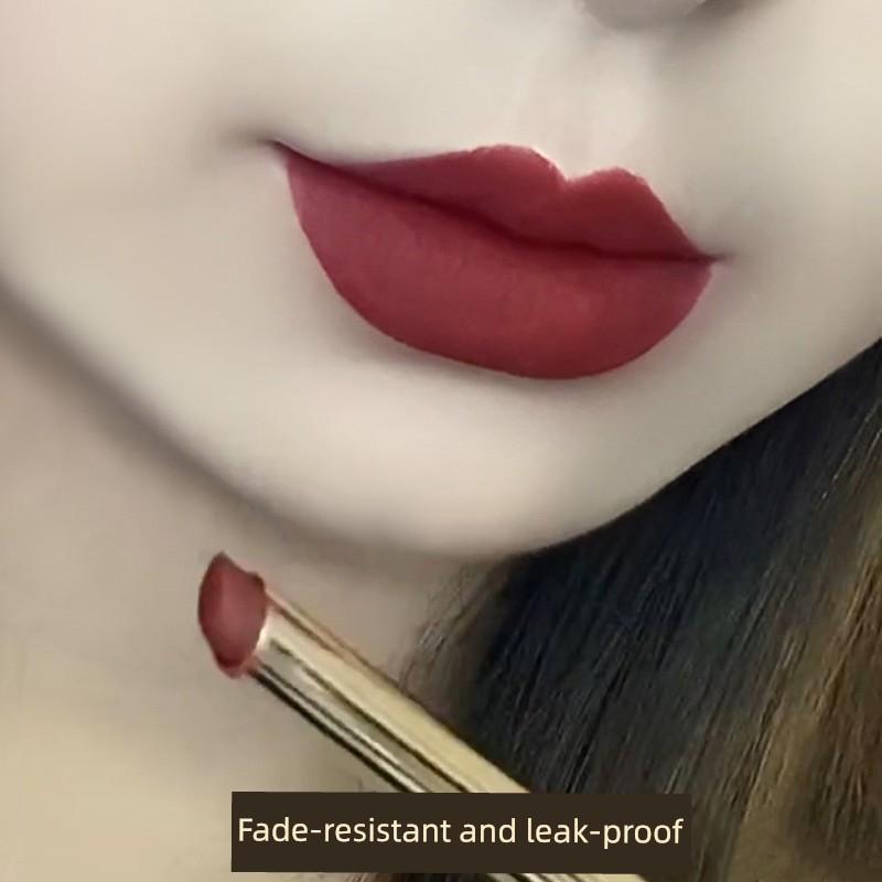 Li Jiaqi Recommend Non-Fading No Stain On Cup Burgundy Lipstick Raincoat Matte Plain Face White Long Lasting Waterproof Moisturizing