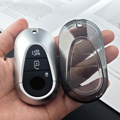 Transparent Black TPU for Mercedes Benz C E S CLE GLC EQE EQS Class W206 W214 W223 C236 X254 V297 X294 Car Key Cover Fob Holder