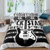 Rock Music King Queen Duvet Cover Electric Guitar Punk Style Bedding Set Youth Fashion Hip Hop 3D Polyester Comforter Cover