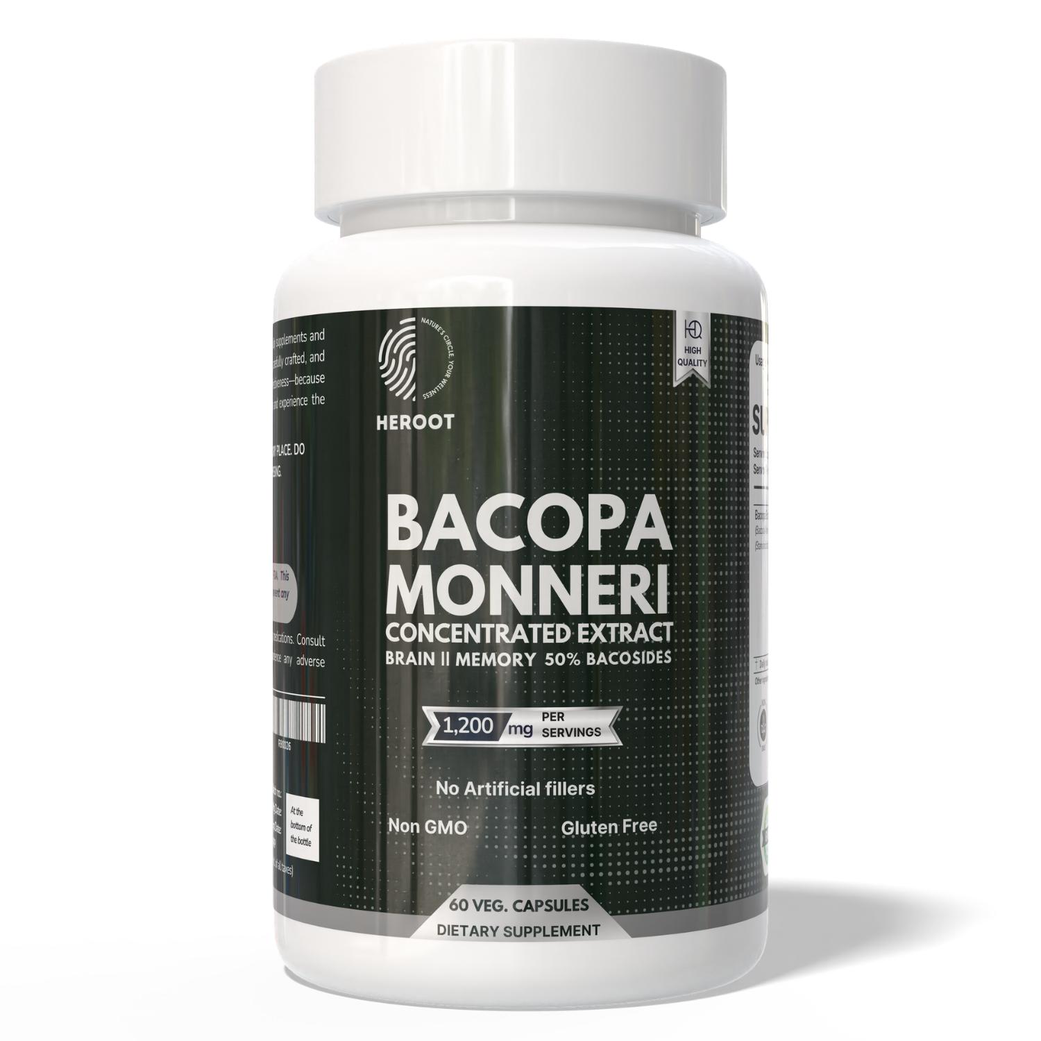 

Бакопа Моньєрі (брахмі) 60 капсул | Порошок екстракту | Органічний Pack=60 Capsules