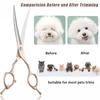 7 Inch Rose Gold Curved Fishbone Grooming Scissors Dogs Professional Pet Hair Trimming Shears Stainless Steel