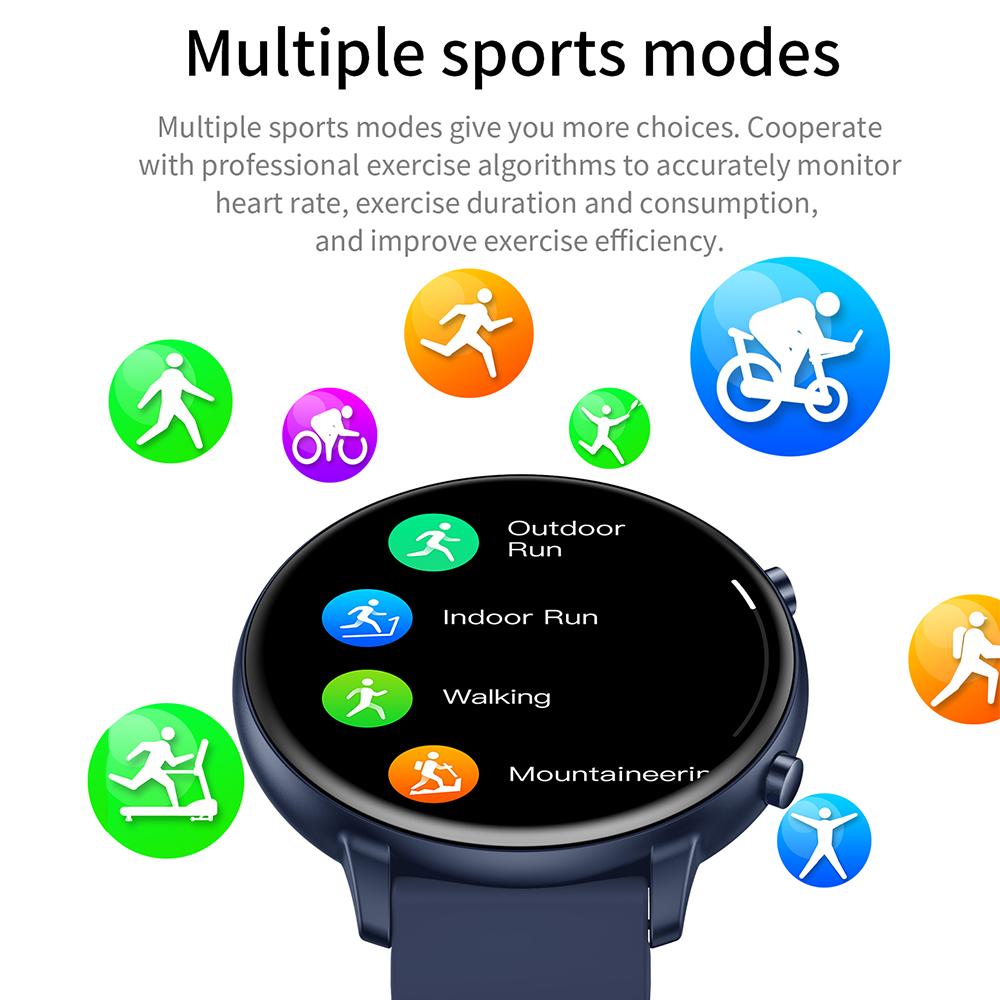 Fashion Smart Watches Women Sports Fitness Tracker Custom Dial Waterproof Blue Tooth Call Smartwatch Men Heaith Music Weather
