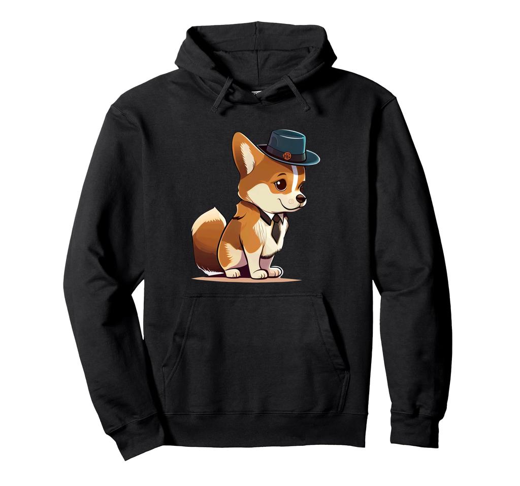 Charming Corgi Dog Drawing Hoodie