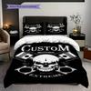 Custom Motorcycles Built Not Bought Bedding (1 * duvet cover + 2 * pillowcase, without core) 2D Flat Soft and comfortable Duvet cover and pillowcase