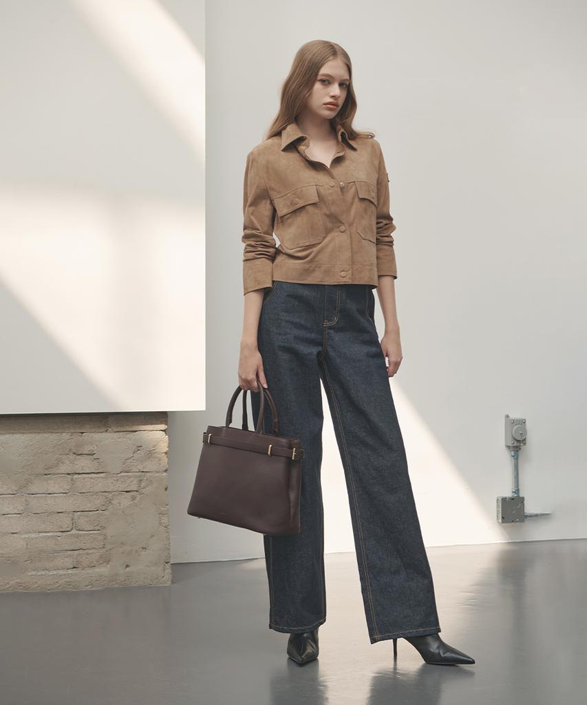 Clave Olivia Brown Tote Bag