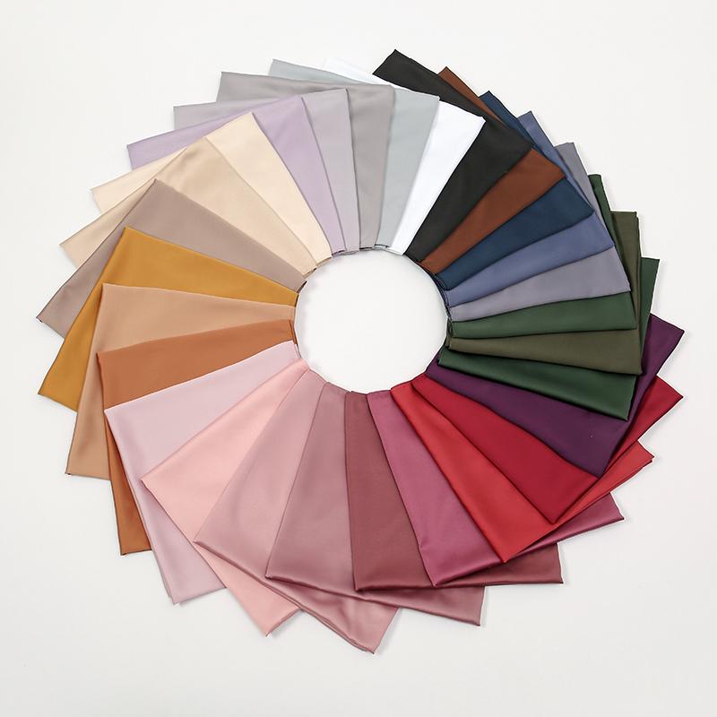 115*115cm Premium Satin Square Scarf Good Quality Silk Muslim Women Hijab Good Stitching Scarves Turkey Turban Ramadan Hijabs