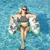 Inflatable Pool Float Lounger, Comfortable Sling Seat, Back Rest, Cup Holder, Dry Cover Floatie Pool Party Beach Lake Durable Less