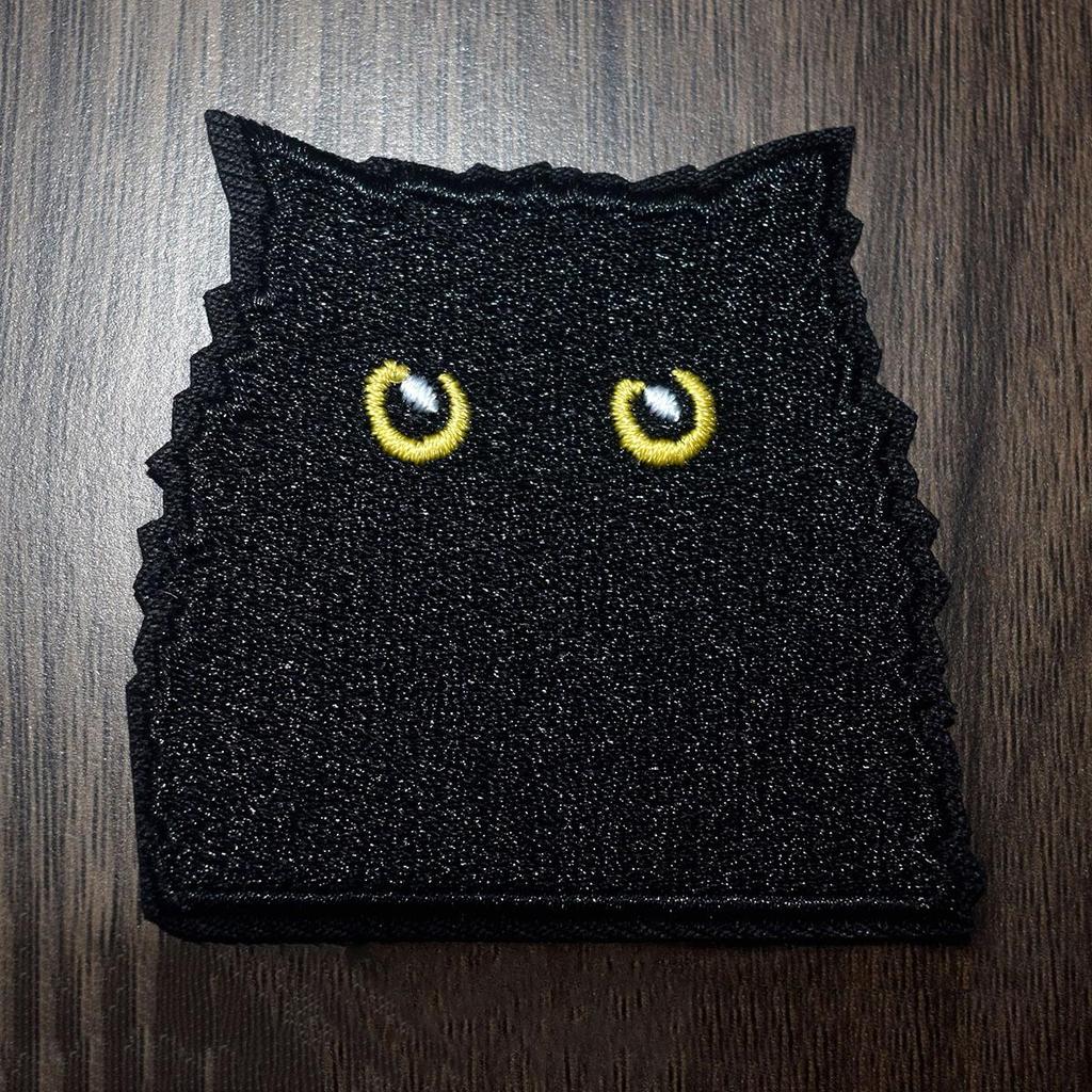1Pcs Black Cat Embroidered Patches Applique Clothing Patch Decoration