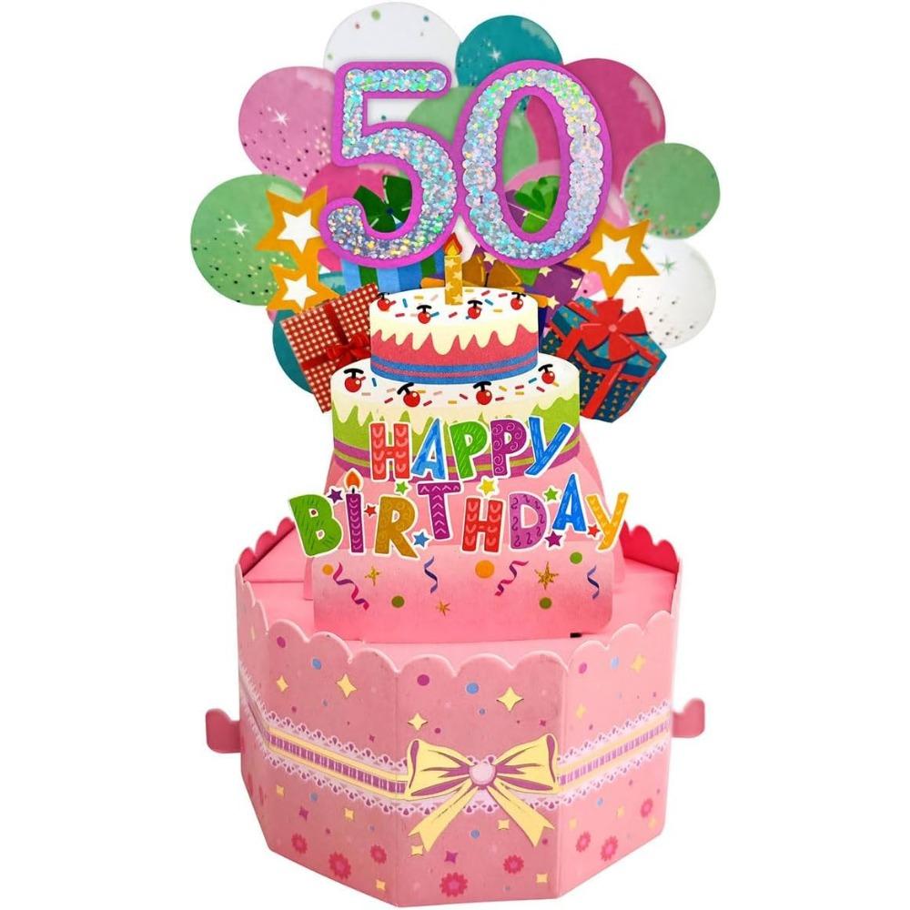 Přání k narozeninám s obálkou 3D dárková krabička Karta s přáním k narozeninám Dárek na párty